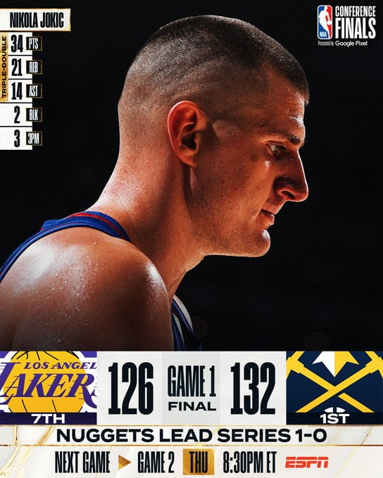 Nuggets vs Lakers Final Score, Results