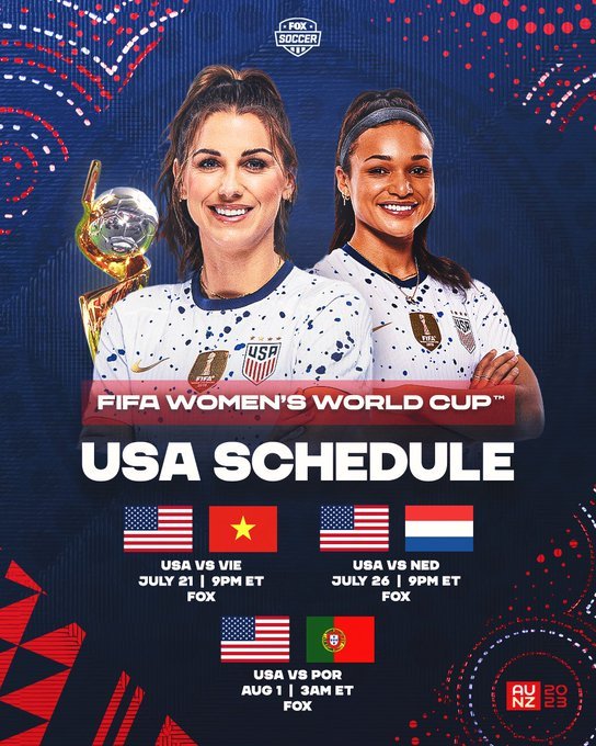 USWNT World Cup Schedule 2023 Road to the World Cup, TV Channel