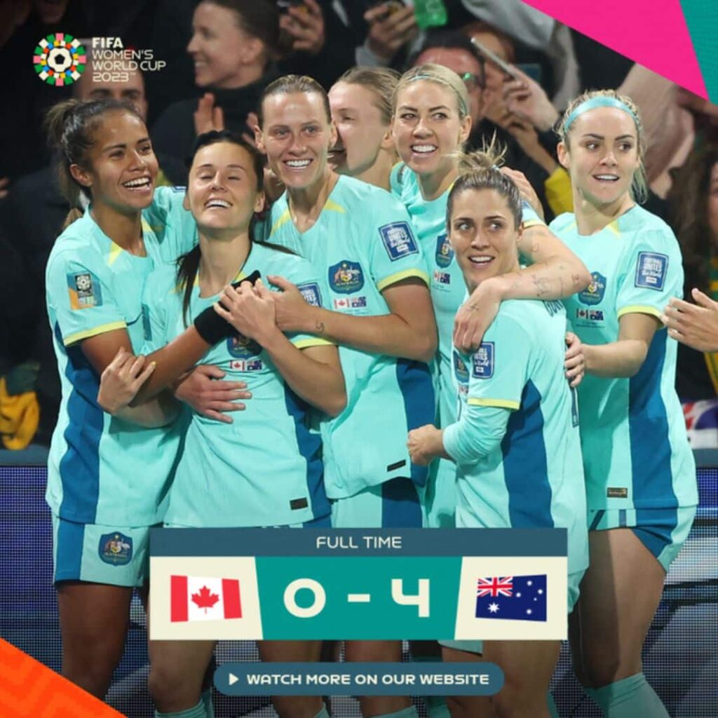 Australia Crushes Canada 4-0
