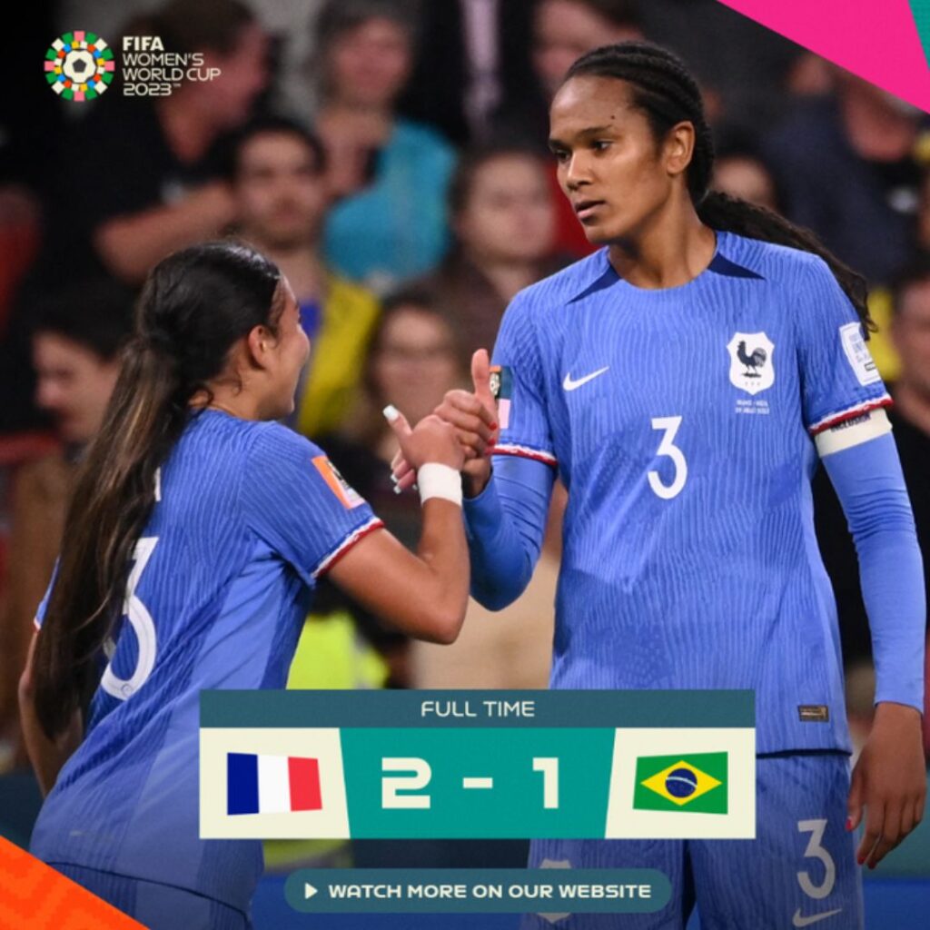 France Edges Brazil 2-1 in Close Match
