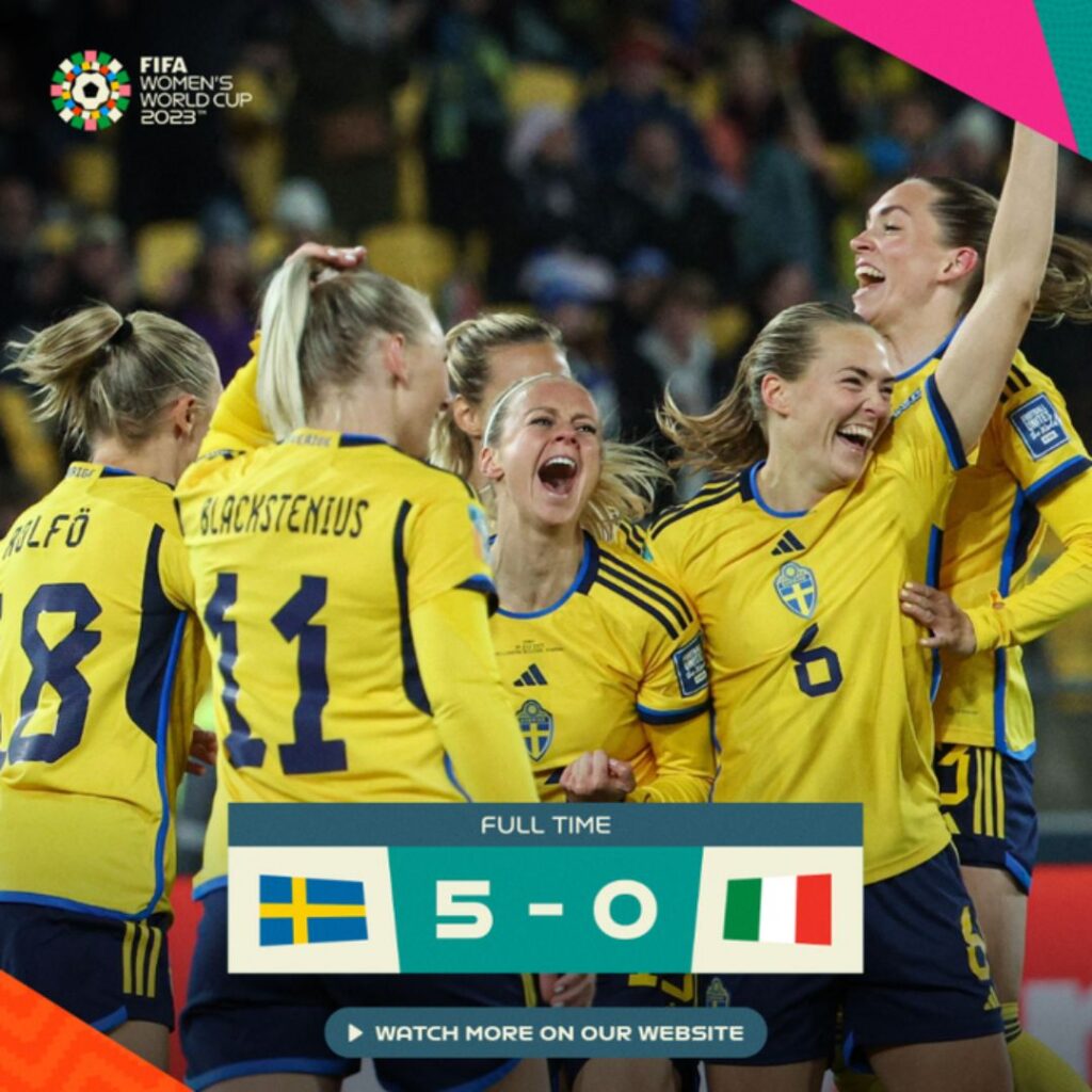 Sweden's 5-0 Win Over Italy
