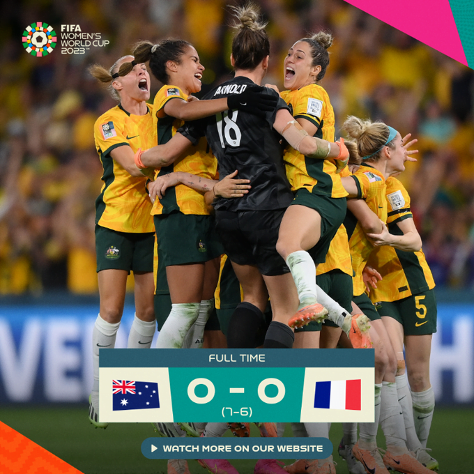 Australia vs France 7-6: Australia won in a Penalty Shootout