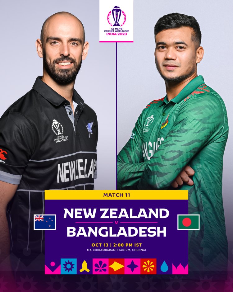 ICC World Cup 2023 : NZ vs BAN Match Prediction, Team, Pitch Report, Live Streaming
