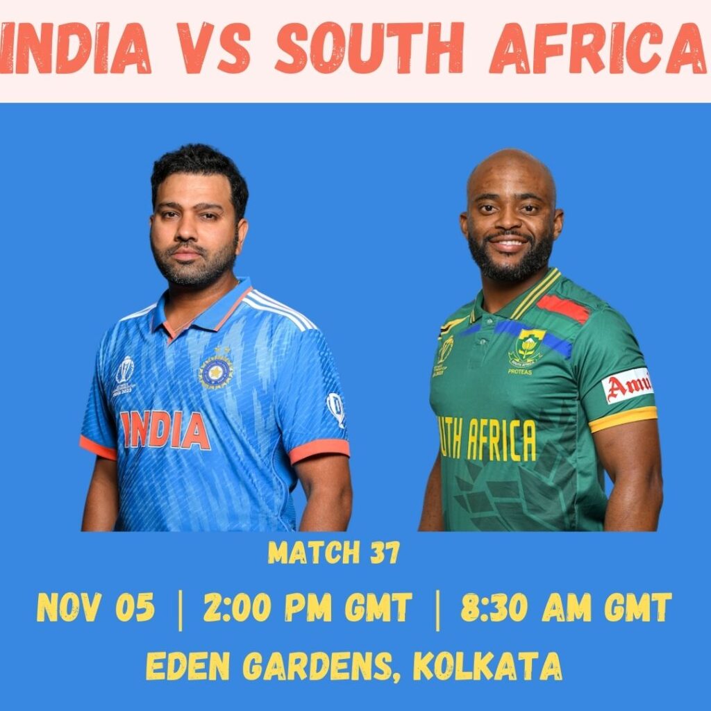 India vs South Africa World Cup 2023 Match Pitch Report, Head-to-Head and Weather Report